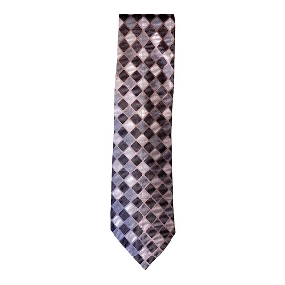 3 Men’s Ties Floral, Checkered, and Solid Black - Picture 13 of 14